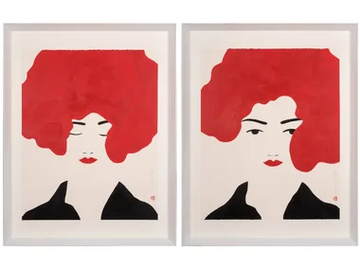 Pelirroja durmiendo & pensando - Paper Painting by NOVOCUADRO ART COMPANY - view 2